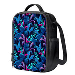 Turquoise Hawaii Tropical Pattern Print Crossbody Lunch Bag