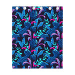 Turquoise Hawaii Tropical Pattern Print Curtain