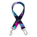 Turquoise Hawaii Tropical Pattern Print Dog Seat Belt