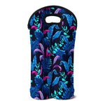 Turquoise Hawaii Tropical Pattern Print Double Neoprene Wine Tote