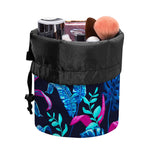 Turquoise Hawaii Tropical Pattern Print Drawstring Makeup Bag