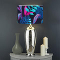 Turquoise Hawaii Tropical Pattern Print Drum Lamp Shade