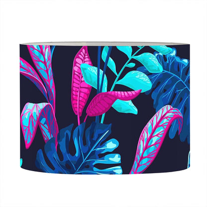 Turquoise Hawaii Tropical Pattern Print Drum Lamp Shade
