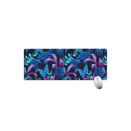 Turquoise Hawaii Tropical Pattern Print Extended Mouse Pad