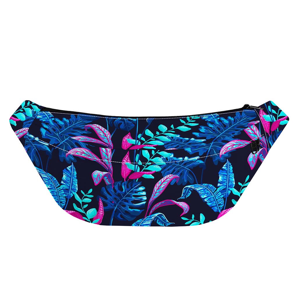 Turquoise Hawaii Tropical Pattern Print Fanny Pack
