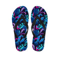 Turquoise Hawaii Tropical Pattern Print Flip Flops