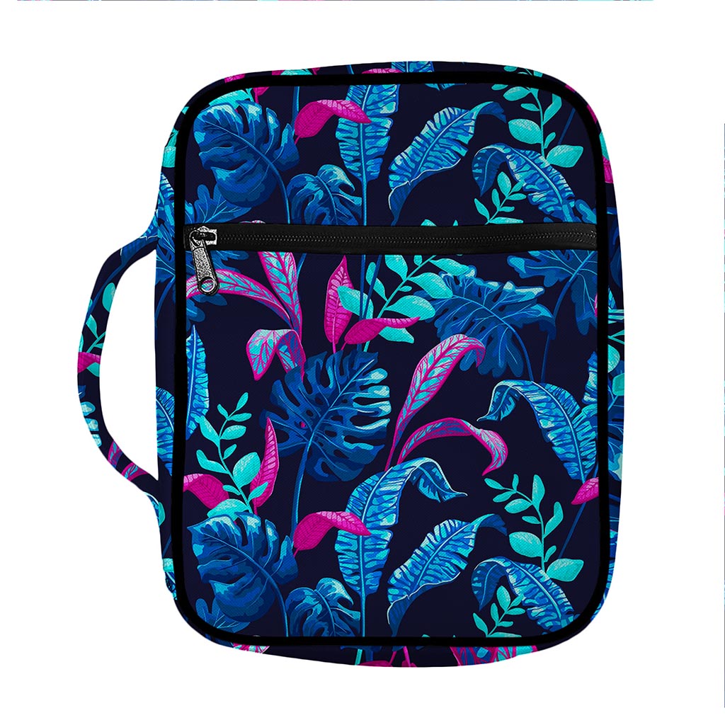 Turquoise Hawaii Tropical Pattern Print Front Pocket Bible Bag