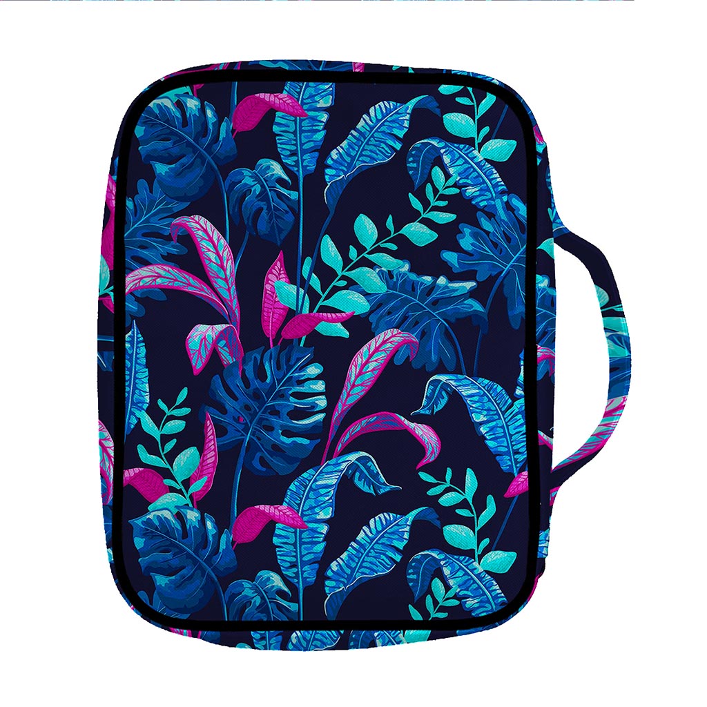 Turquoise Hawaii Tropical Pattern Print Front Pocket Bible Bag