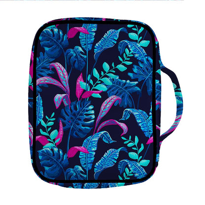 Turquoise Hawaii Tropical Pattern Print Front Pocket Bible Bag