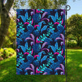 Turquoise Hawaii Tropical Pattern Print Garden Flag
