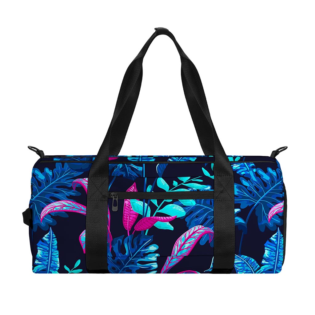 Turquoise Hawaii Tropical Pattern Print Gym Bag