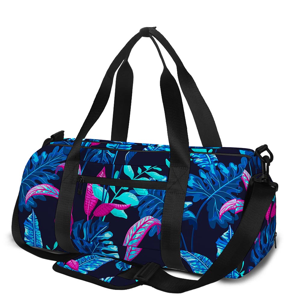 Turquoise Hawaii Tropical Pattern Print Gym Bag
