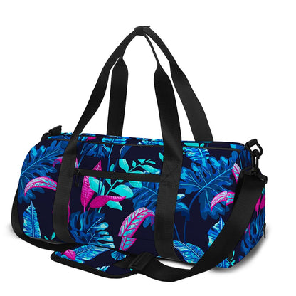 Turquoise Hawaii Tropical Pattern Print Gym Bag