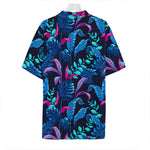 Turquoise Hawaii Tropical Pattern Print Hawaiian Shirt