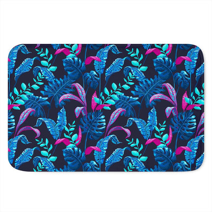 Turquoise Hawaii Tropical Pattern Print Indoor Door Mat