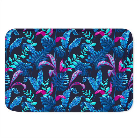 Turquoise Hawaii Tropical Pattern Print Indoor Door Mat