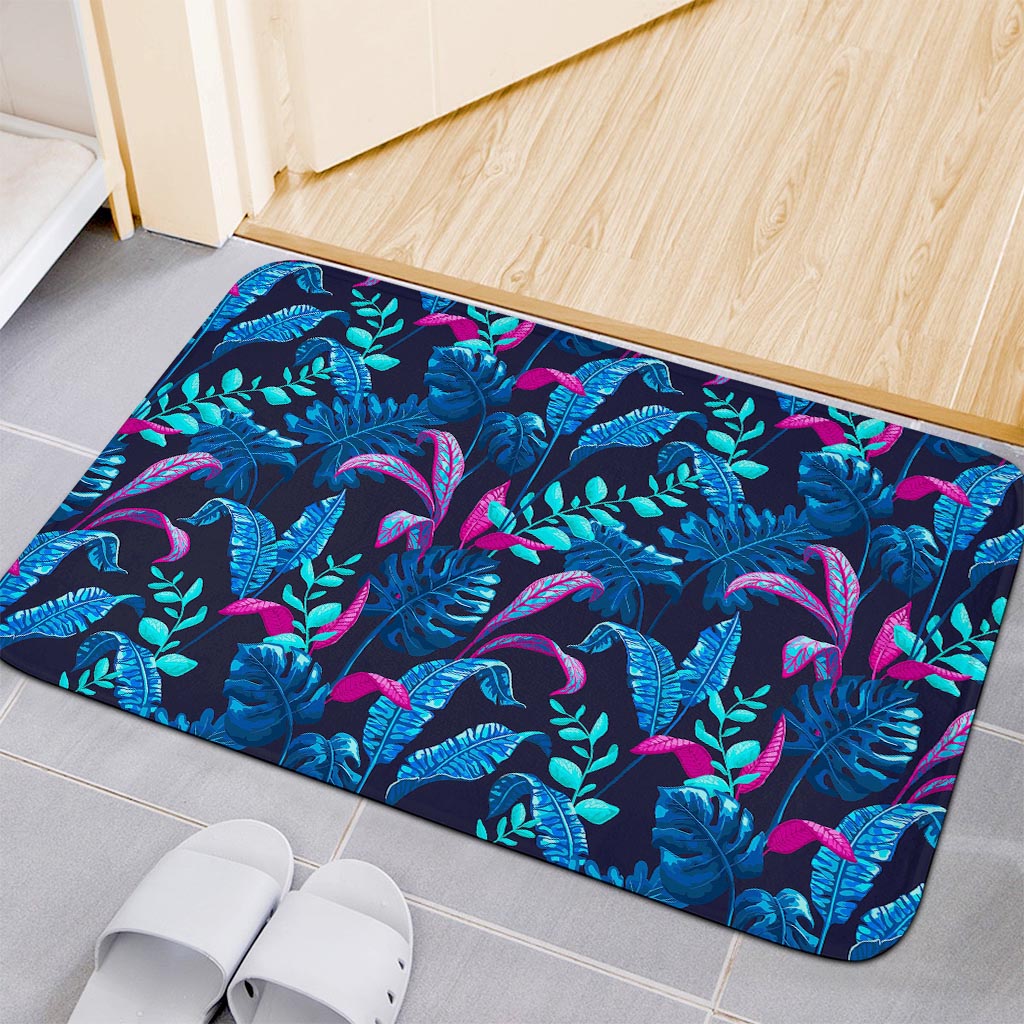 Turquoise Hawaii Tropical Pattern Print Indoor Door Mat