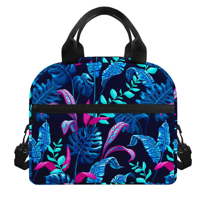 Turquoise Hawaii Tropical Pattern Print Insulated Lunch Bag