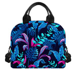 Turquoise Hawaii Tropical Pattern Print Insulated Lunch Bag