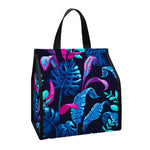Turquoise Hawaii Tropical Pattern Print Insulated Lunch Tote