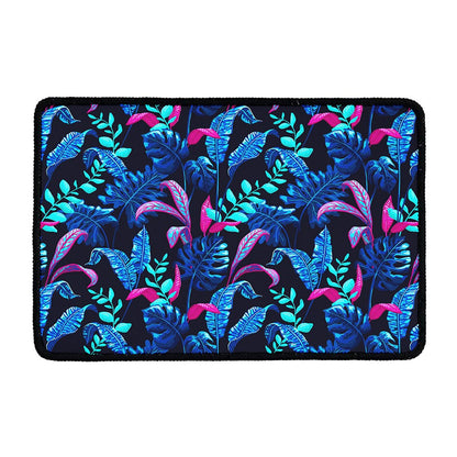 Turquoise Hawaii Tropical Pattern Print Kitchen Mat