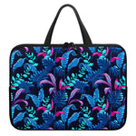 Turquoise Hawaii Tropical Pattern Print Laptop Sleeve With Handle