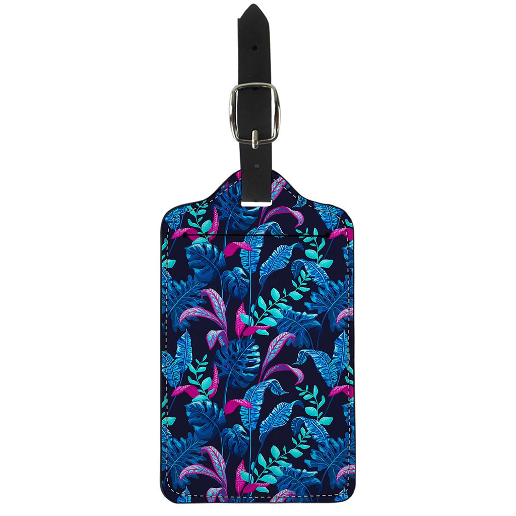 Turquoise Hawaii Tropical Pattern Print Luggage Tag