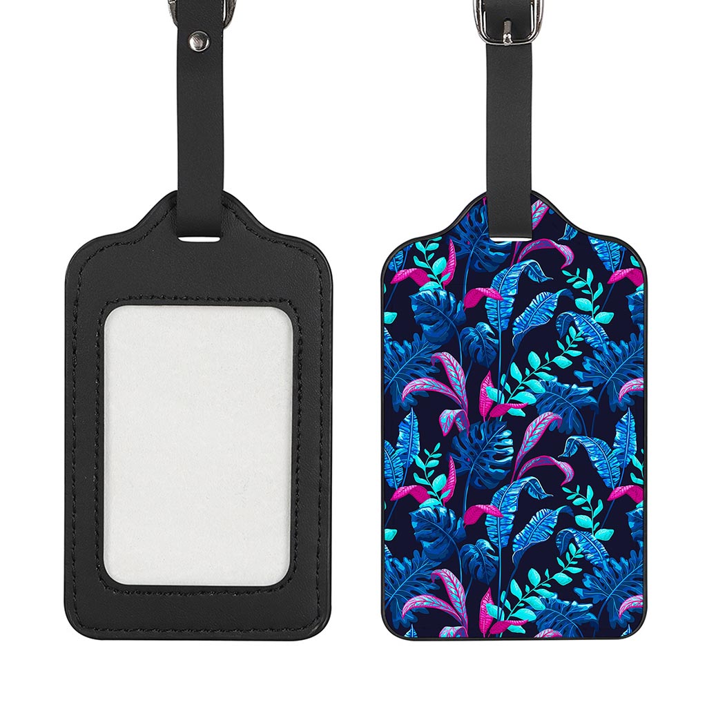 Turquoise Hawaii Tropical Pattern Print Luggage Tag
