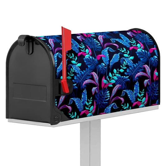 Turquoise Hawaii Tropical Pattern Print Mailbox Cover