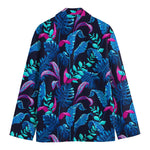 Turquoise Hawaii Tropical Pattern Print Men's Blazer