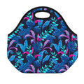 Turquoise Hawaii Tropical Pattern Print Neoprene Lunch Bag