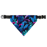 Turquoise Hawaii Tropical Pattern Print Over The Collar Dog Bandana
