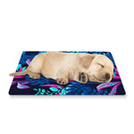 Turquoise Hawaii Tropical Pattern Print Pet Cooling Mat Cover