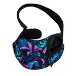 Turquoise Hawaii Tropical Pattern Print Pet Sling Carrier