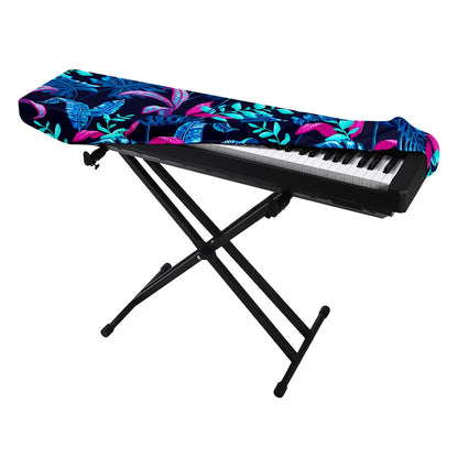 Turquoise Hawaii Tropical Pattern Print Piano Keyboard Cover