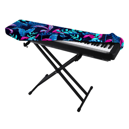 Turquoise Hawaii Tropical Pattern Print Piano Keyboard Cover