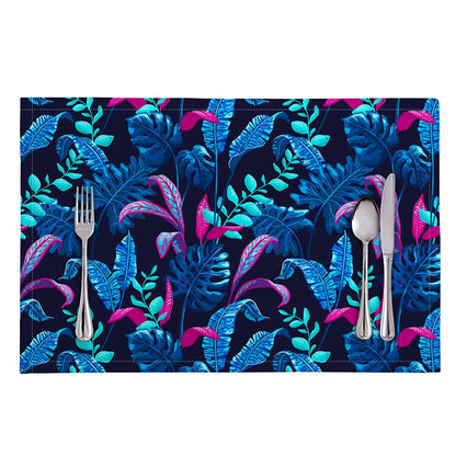 Turquoise Hawaii Tropical Pattern Print Placemat