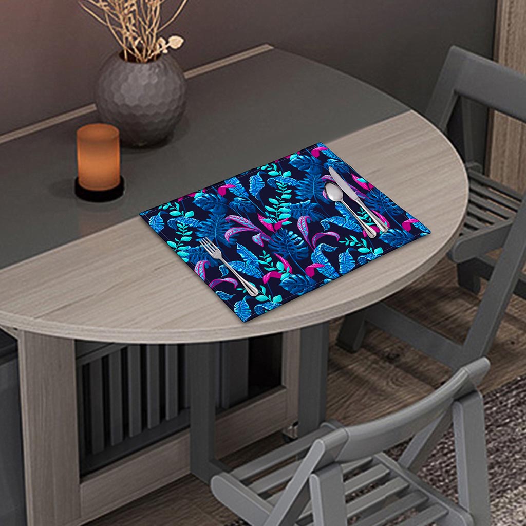 Turquoise Hawaii Tropical Pattern Print Placemat