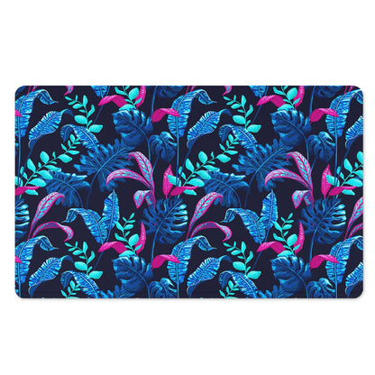 Turquoise Hawaii Tropical Pattern Print Polyester Doormat