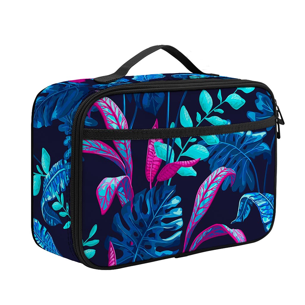 Turquoise Hawaii Tropical Pattern Print Portable Lunch Bag