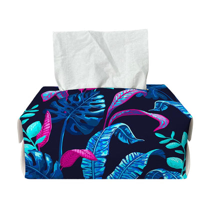 Turquoise Hawaii Tropical Pattern Print Rectangle Tissue Box Cover