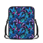 Turquoise Hawaii Tropical Pattern Print Rectangular Crossbody Bag