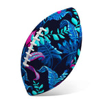Turquoise Hawaii Tropical Pattern Print Rugby Ball