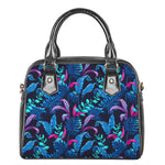 Turquoise Hawaii Tropical Pattern Print Shoulder Handbag