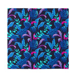 Turquoise Hawaii Tropical Pattern Print Silk Bandana