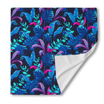 Turquoise Hawaii Tropical Pattern Print Silk Bandana