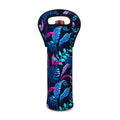 Turquoise Hawaii Tropical Pattern Print Single Neoprene Wine Tote