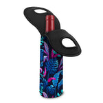 Turquoise Hawaii Tropical Pattern Print Single Neoprene Wine Tote