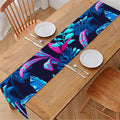 Turquoise Hawaii Tropical Pattern Print Table Runner