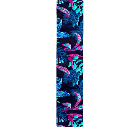 Turquoise Hawaii Tropical Pattern Print Table Runner
